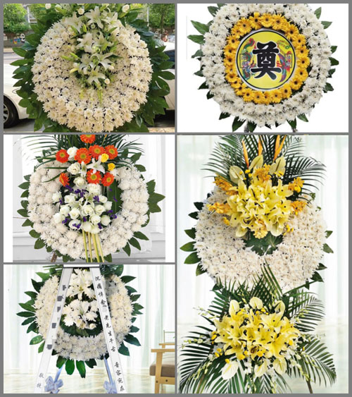 河南南阳镇平县马庄乡马庄村花圈速递